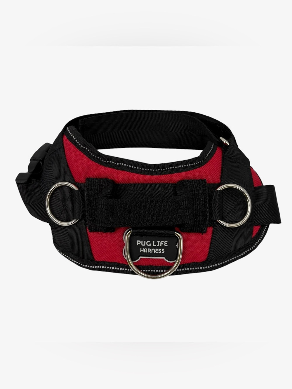 Joyride Pug Life No Pull Dog Harness in Red Size S 17-22 lbs.
